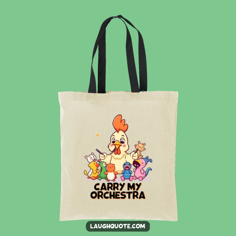 Funny Rubber Chicken Orchestra Tote Bag: Carry Your Laughs in Style!