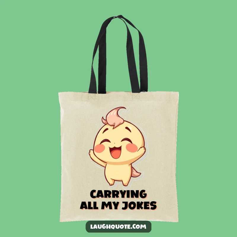 Funny Laughing Character Tote Bag - Carry Your Humor in Style, Great Gift.