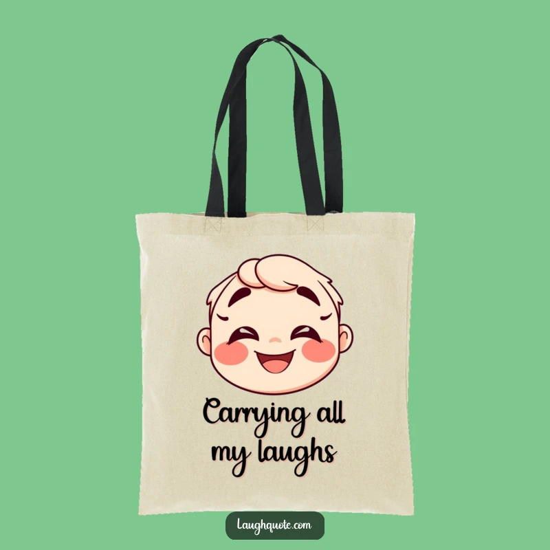 Funny Laugh Lines Tote Bag: Carry Your Humor with Exaggerated Character