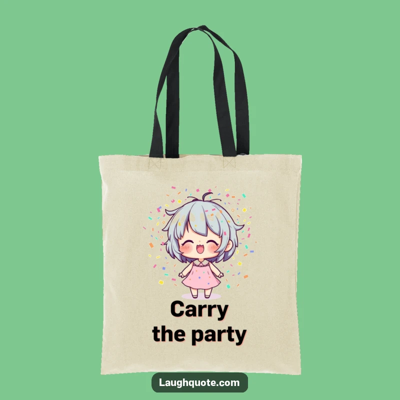 Funny Confetti Breath Tote Bag: Joyful Character, Carry Your Cheer, Ideal Funny Gift
